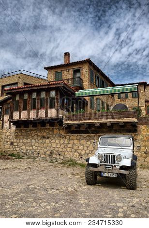 Canakkale, Turkey - March 31, 2018; Yesilyurt Is A Turkish Village On Ida Mountains In Canakkale, Tu