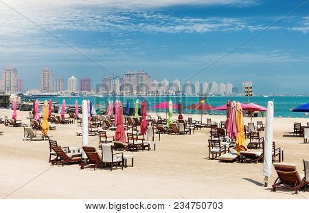 The Public Beach At Katara Cultural Center In Doha, Qatar