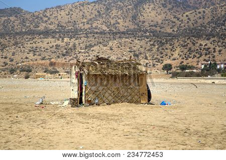 Agadir, Morocco - September 6, 2014: Detail From Beach In Agadir, Morocco. Beaches On Atlantic Coast
