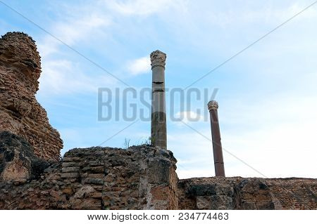 Carthage Ruins Of Capital City Of The Ancient Carthaginian Civilization. Unesco World Heritage Site 