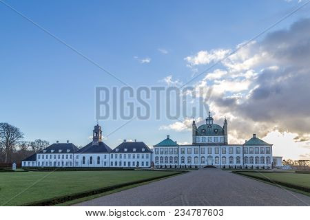 Fredensborg, Denmark - January 02, 2017: Exterior View Of Fredensborg Palace Which Is Spring An Autu
