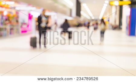 People Crowd Background With An Intentional Blur Effect Applied.