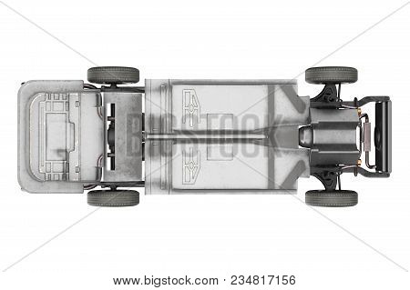 Chassis Frame Dirt Underbody, Top View. 3d Rendering