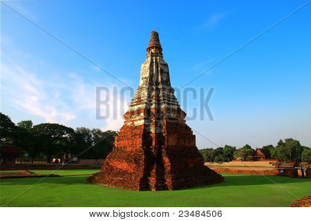 Thaise tempel, Boeddha, Ayutthaya.