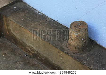 Old Mortar Pins That Indicate The Territory.