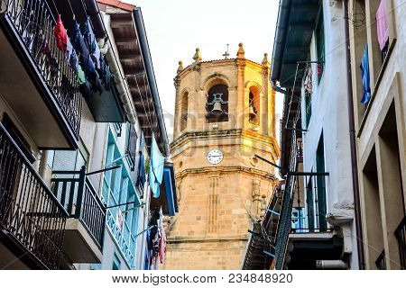 Photo Picture Landscape In Town Of Getaria Basque Country Spain