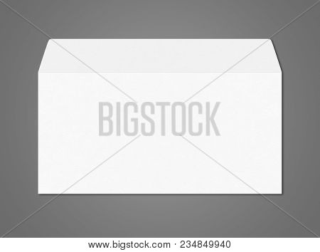 White Enveloppe Mockup Template Isolated On Dark Grey Background
