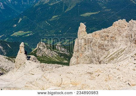 Spectacular Mountain View. Brenta Dolomites In Italy Are Unesco World Heritage Site.