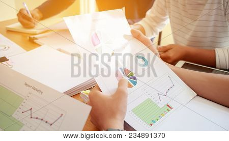 Co Working Team Meeting Concept: New Asian Genaration Business Working And Studying Together With Do