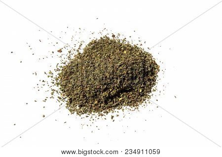 Cistus Incanus - Dried Herb Isolated On White Background