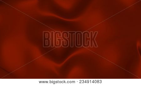 Animated Swirl That Could Be Gold Or Chocolate. Red Fabric Wave Animation Background Seamless Loop. 