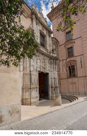 Entrance To Fine Arts Or Belles Artes Museum In Valencia, Spain