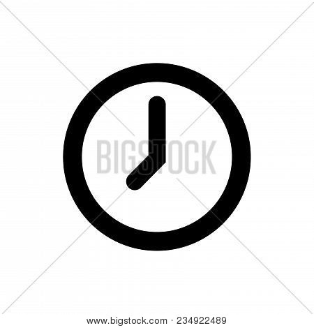 Clock Icon In Trendy Flat Style Isolated On Background. Clock Icon Page Symbol For Your Web Site Des