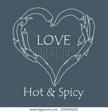 Heart Of Hot Chilli Peppers Valentine's Day