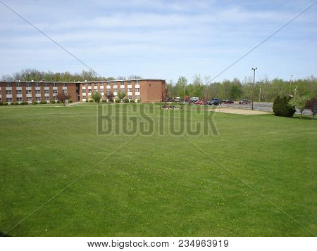 The Quad Or The Open Grass Field Between Mcreynolds Hall And Whitney Hall, Defiance College, Defianc