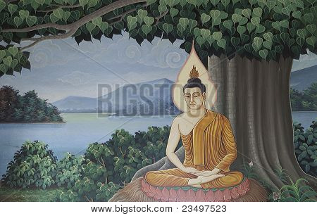 Vernice di meditazione del Buddha
