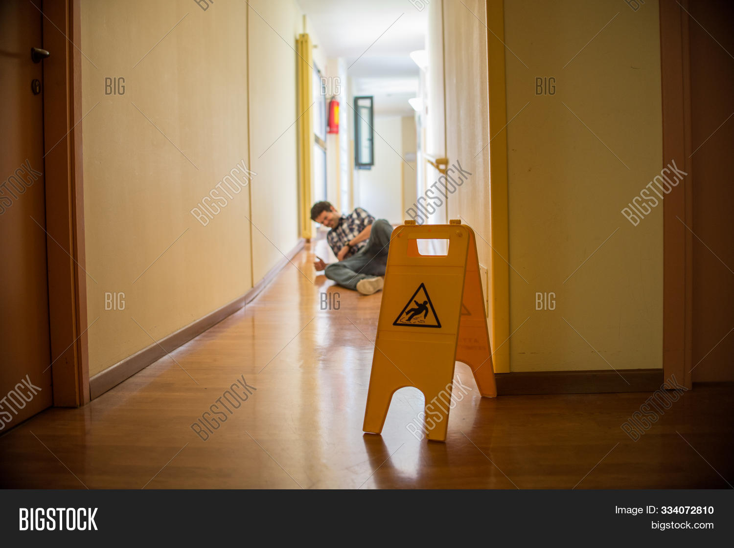 Man Slips On Wet Floor Image & Photo (Free Trial) Bigstock