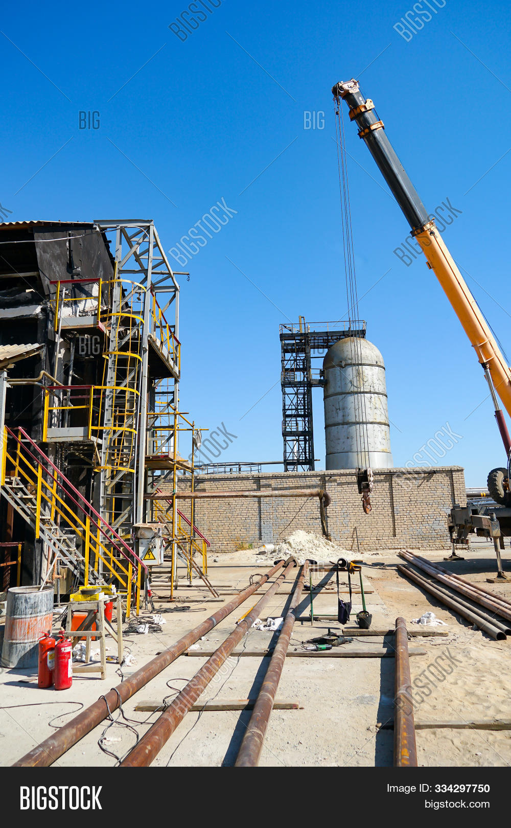 Truck Crane. Oil Image & Photo (Free Trial) Bigstock