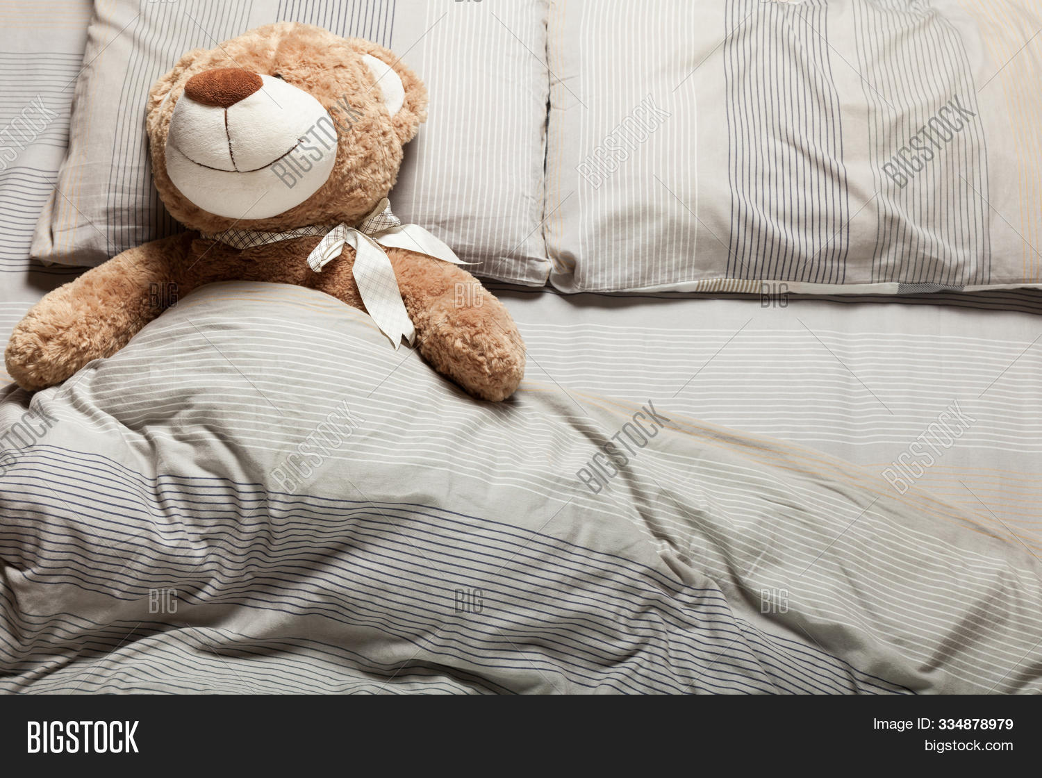 Brown Teddy Bear Bed Image Photo Free Trial Bigstock