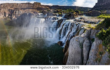 Shoshone Falls On The Snake River As Viewed From Shoshone Falls Park In Twin Falls, Idaho.