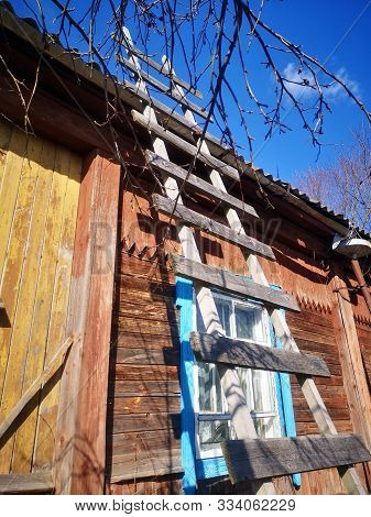 Staircase To The Roof Of A Village House