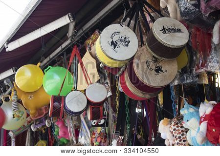 Istanbul, Turkey - September-14.2019: Historical Market Of Eyup Sultan. Islamic Specialty Products A