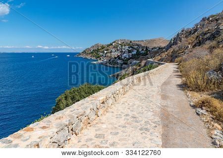 Walk Trail To Kamini Beach In Hydra Island