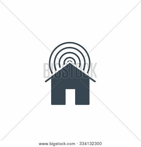 Smart Home Internet. House With Wifi. Stock Vector Illustration Isolated On White Background.