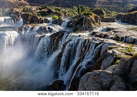 Shoshone Falls On The Snake River As Viewed From Shoshone Falls Park In Twin Falls, Idaho.