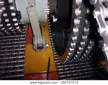 Internal View Of Inside Drawworks During Drilling Operations In Malaysia.