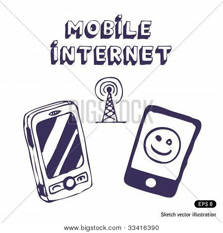Ferramentas do ícone de Internet móvel