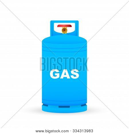 Gas Cylinder Vector Tank. Lpg Propane Bottle Icon Container. Oxygen Gas. Vector Stock Illustration