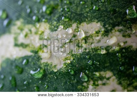 Watermelon Close-up With Drops Of Water.watermelon Close-up With Drops Of Water