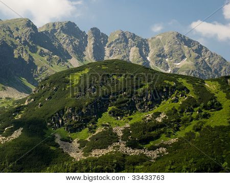 Panorama af vestlige Tatras