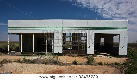 Vide Station Service sur la Route 66