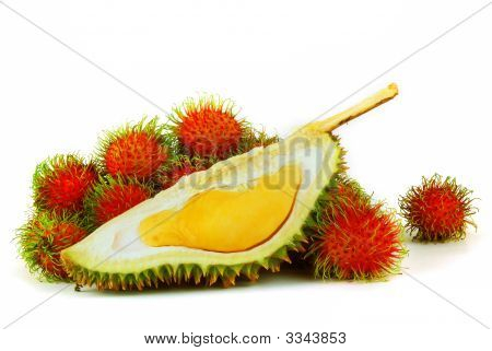 Durian a Rambutans