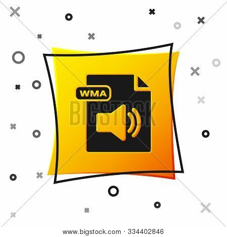 Black Wma File Document. Download Wma Button Icon Isolated On White Background. Wma File Symbol. Wma