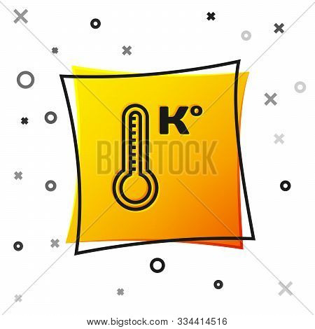 Black Meteorology Thermometer Measuring Heat And Cold Icon Isolated On White Background. Temperature