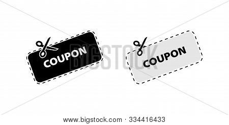 Coupon Vector Icon. Vector Discount Coupons Icons. Coupon Icons In Modern Simple Flat Style For Web 