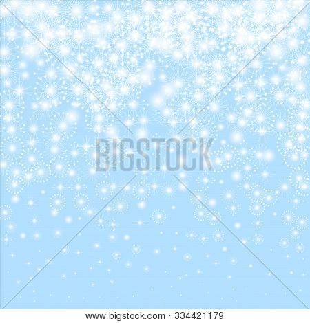 Snow Flakes. Beauteous Winter Silver Snowflake Overlay Template. Fancy Vector Illustration. Sparce S