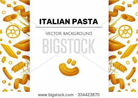 Compostion Of Dry Pasta Behind The White Sheet