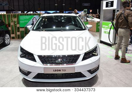 Geneva, Switzerland, March 06-2018: Seat Leon Tgi At Gims