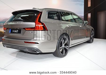 Geneva, Switzerland, March 06-2018: Volvo V60 At Gims