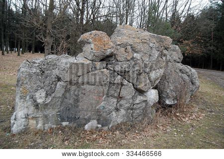 Adolf Hitler bunker remains.Residence 