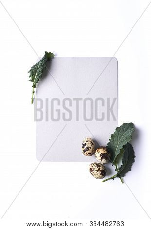 Paper For Notes And Cale And Quail Eggs