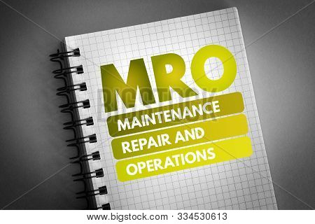 Mro - Maintenance, Repair, And Operations Acronym, Business Concept Background
