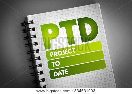 Ptd - Project To Date Acronym, Business Concept Background
