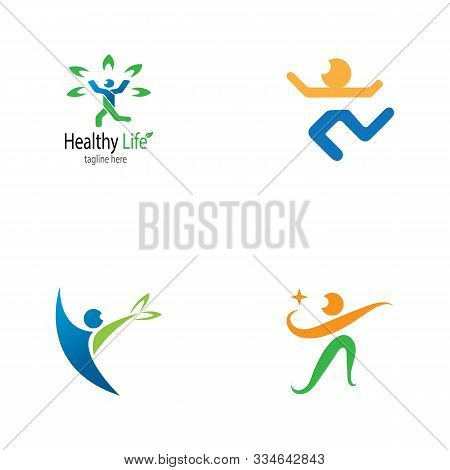 Human Character Logo Sign Illustration Vector Design
