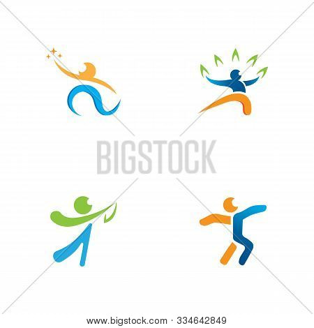 Human Character Logo Sign Illustration Vector Design