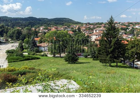 Kalofer, Bulgaria - August 5, 2018: Panoramic View Of Historic Town Of Kalofer, Plovdiv Region, Bulg